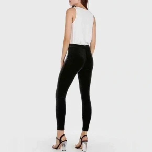 Express Mid-Rise Stretch Velvet Leggings - Picture 2 of 7